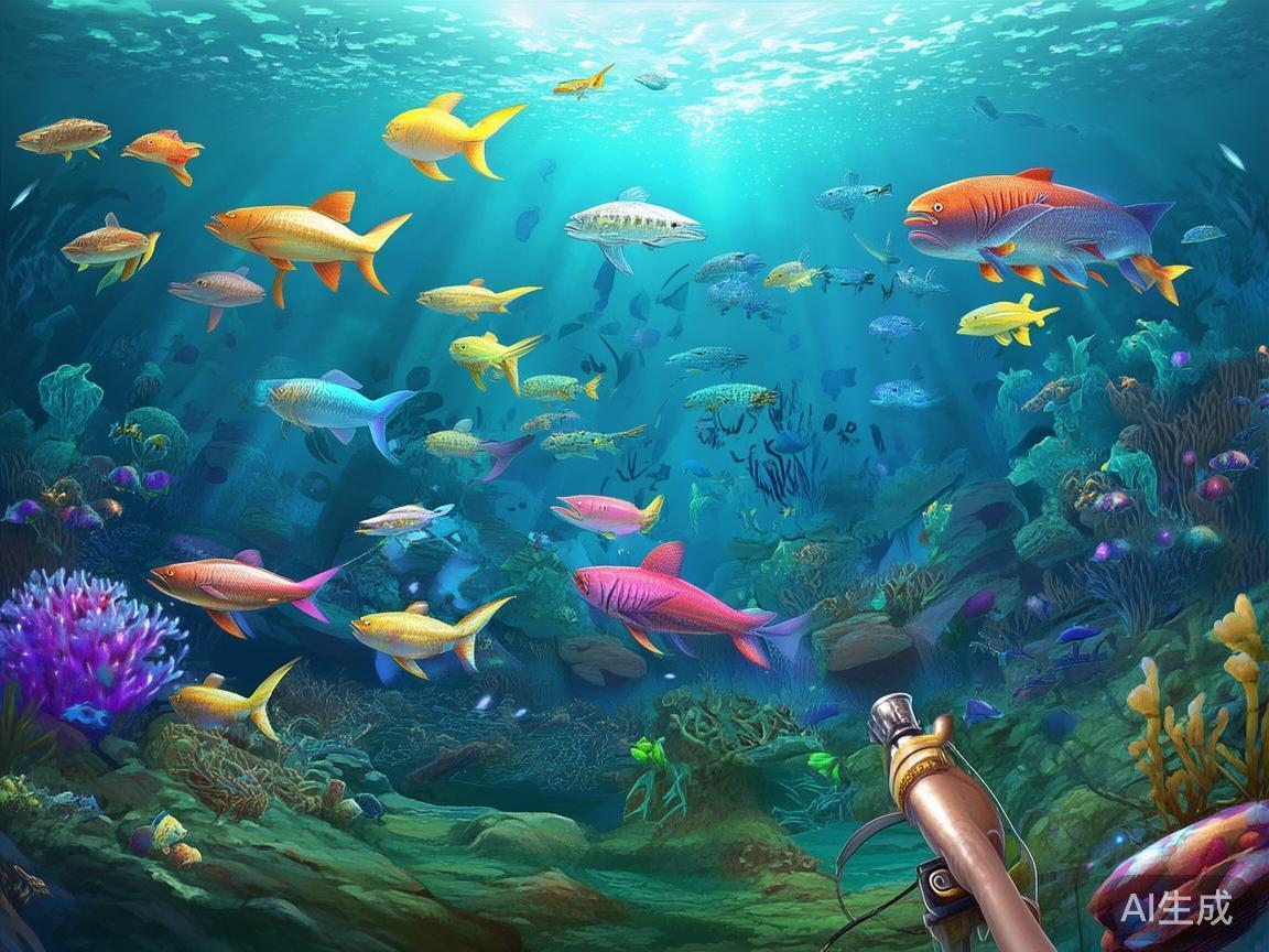 在游戏中，玩家可以操控捕鱼枪捕捉各种海底生物。从普
